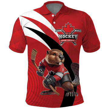 Canada Hockey Custom Polo Shirt Go Champion 4 Nations LT9
