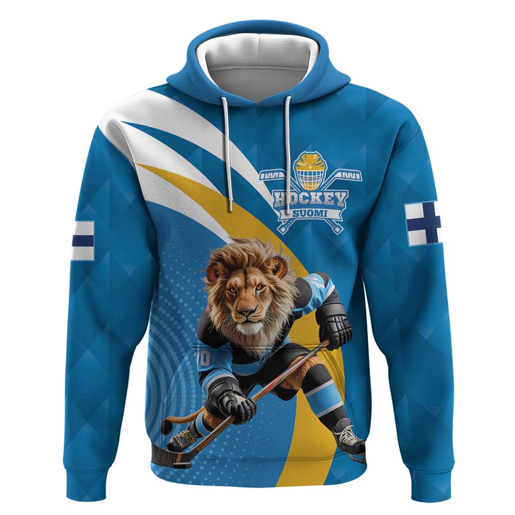 Finland Leijonat Hockey Custom Hoodie Suomen Jaakiekkoliitto 4 Nations LT9