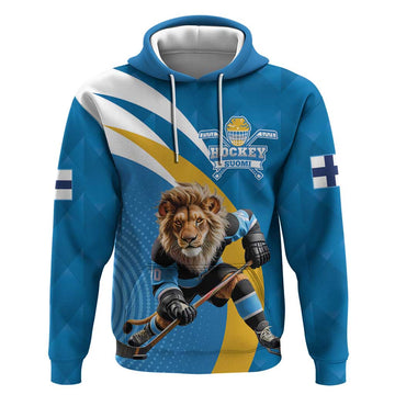 Finland Leijonat Hockey Custom Hoodie Suomen Jaakiekkoliitto 4 Nations LT9