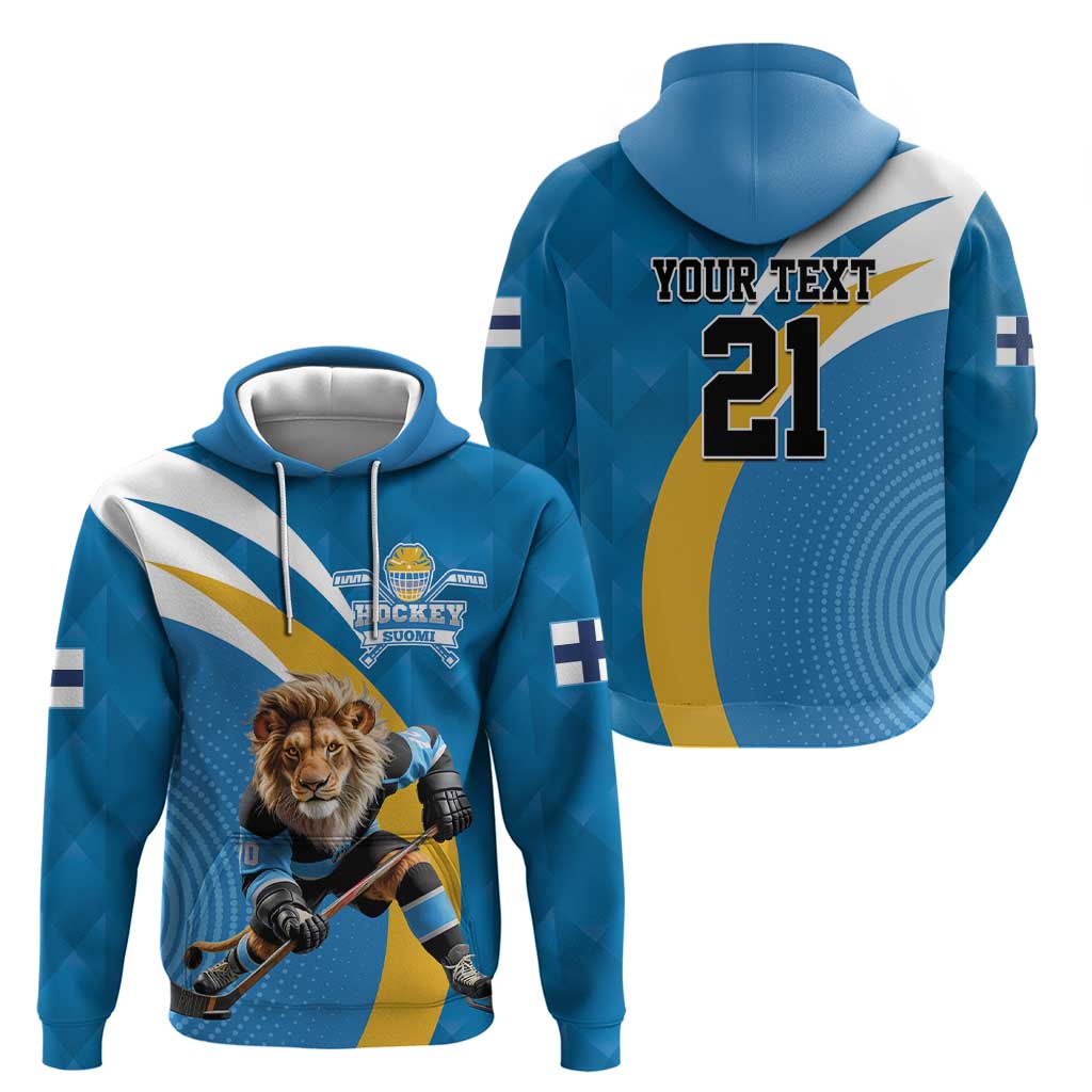 Finland Leijonat Hockey Custom Hoodie Suomen Jaakiekkoliitto 4 Nations LT9
