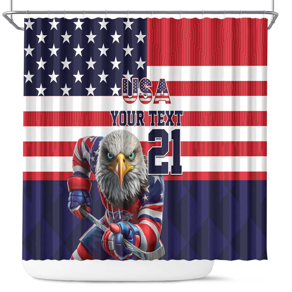 United States Ice Hockey Custom Shower Curtain One For All LT9