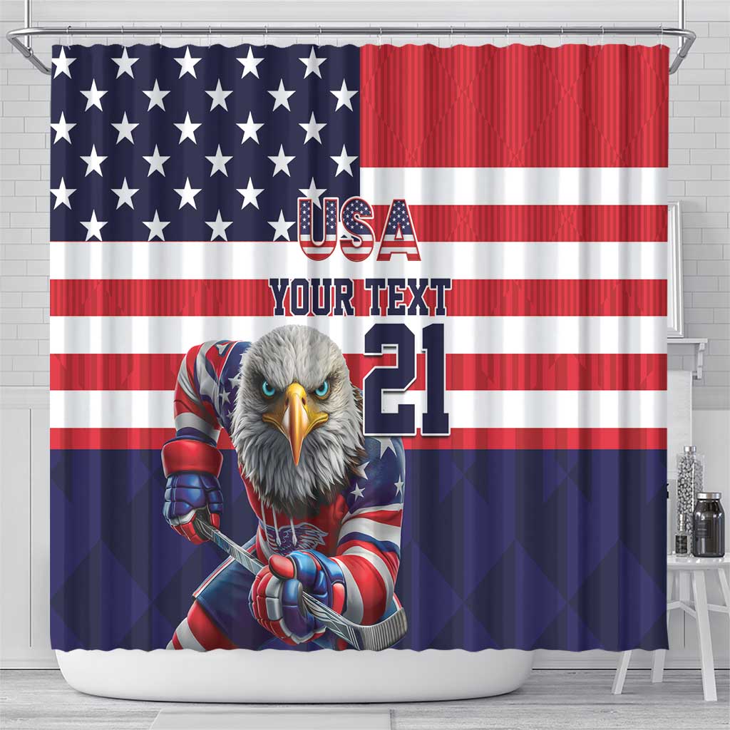 United States Ice Hockey Custom Shower Curtain One For All LT9