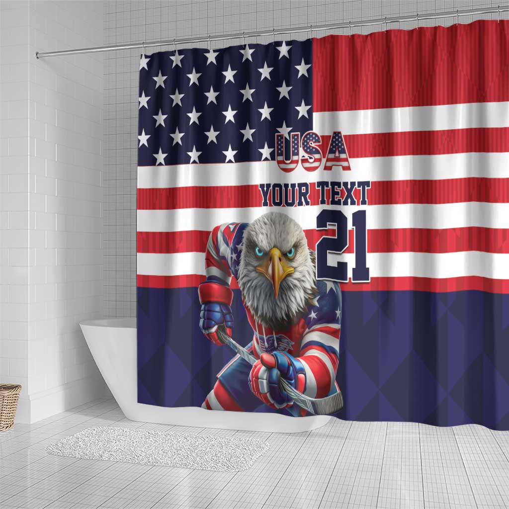 United States Ice Hockey Custom Shower Curtain One For All LT9