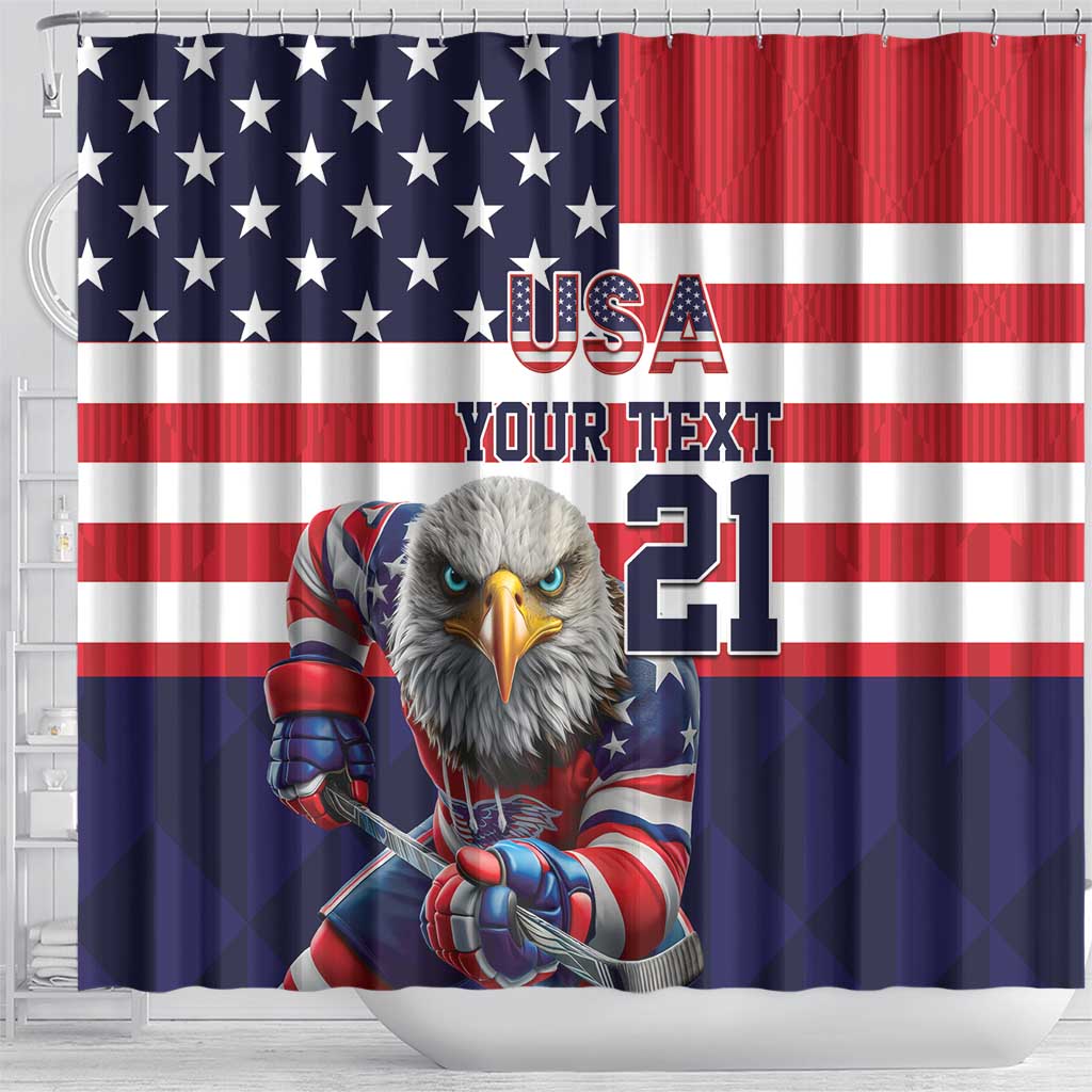United States Ice Hockey Custom Shower Curtain One For All LT9