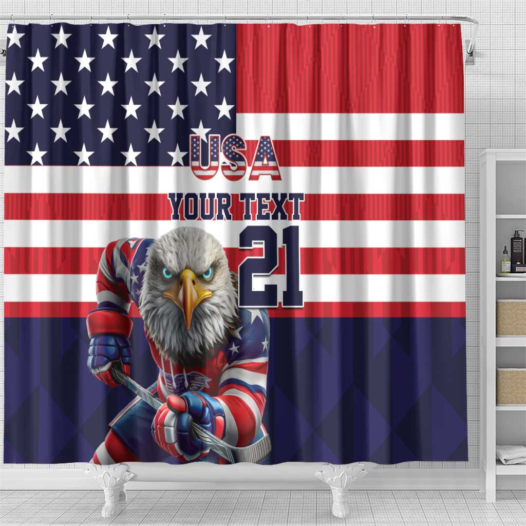 United States Ice Hockey Custom Shower Curtain One For All LT9