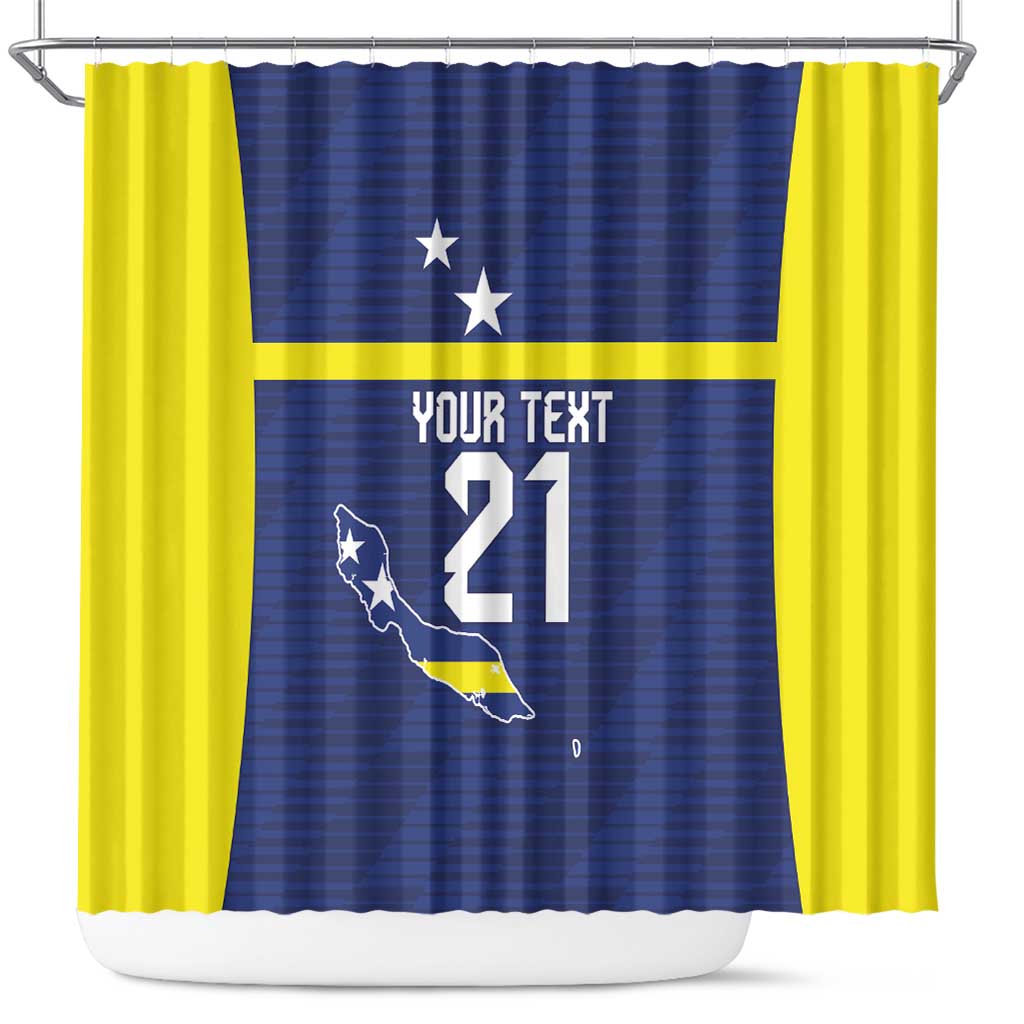 Personalized Curacao Sailboat Shower Curtain Tropical Beach Sunset LT9