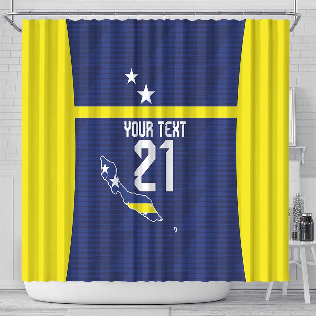 Personalized Curacao Sailboat Shower Curtain Tropical Beach Sunset LT9