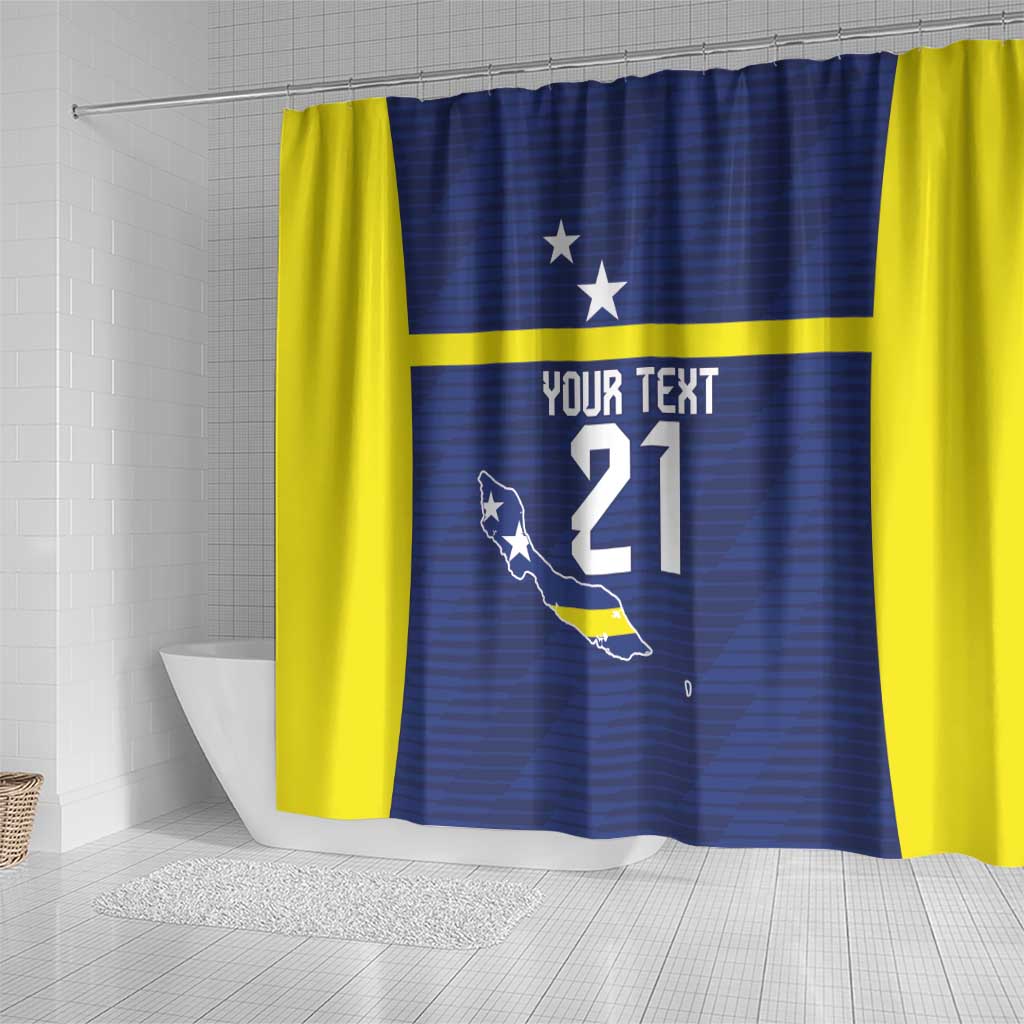Personalized Curacao Sailboat Shower Curtain Tropical Beach Sunset LT9