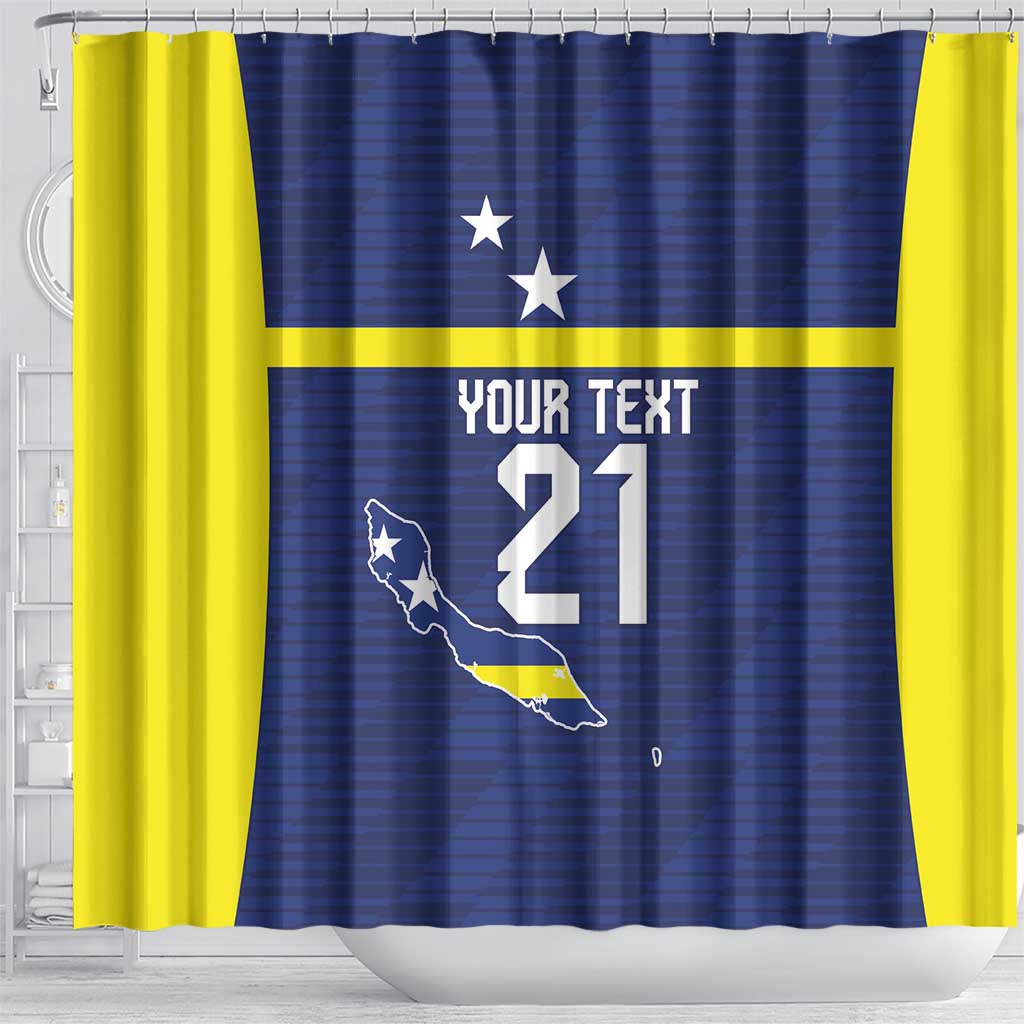 Personalized Curacao Sailboat Shower Curtain Tropical Beach Sunset LT9