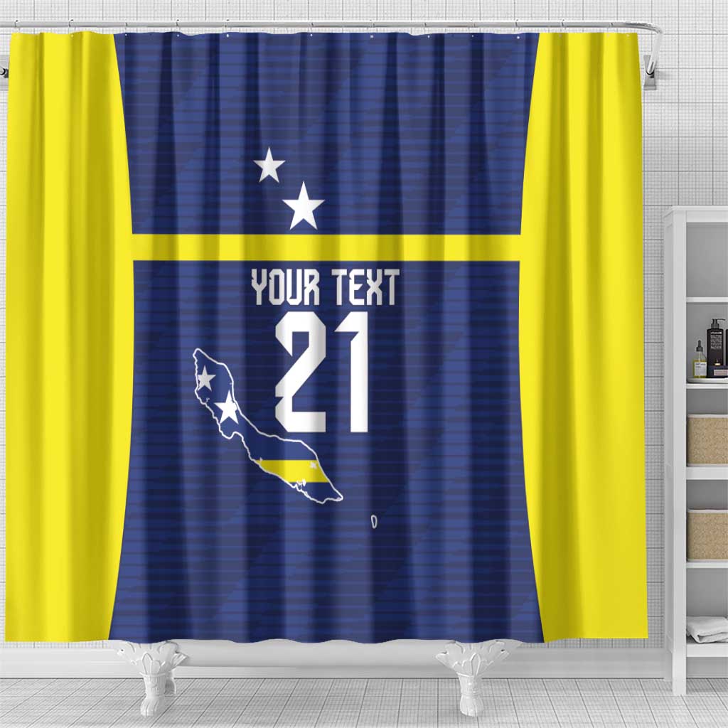 Personalized Curacao Sailboat Shower Curtain Tropical Beach Sunset LT9