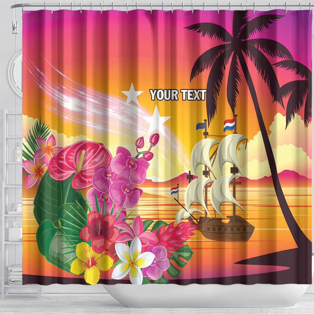 Curacao Football Custom Shower Curtain Come On La Familia Azul LT9