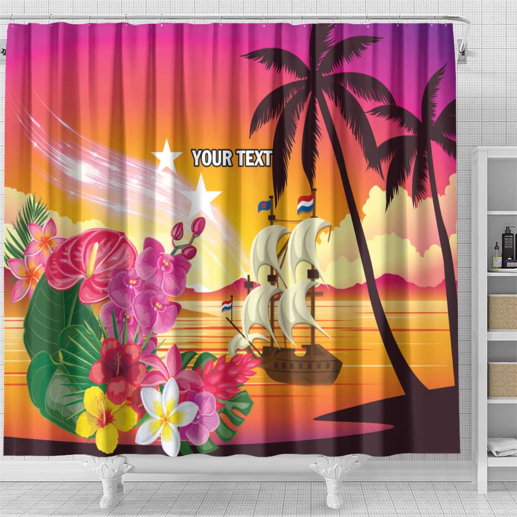 Curacao Football Custom Shower Curtain Come On La Familia Azul LT9