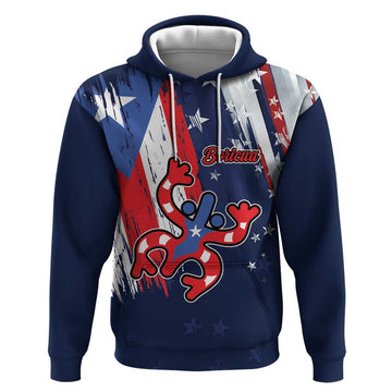 Personalized Puerto Rico American Hoodie Boricua Taino Frog LT9