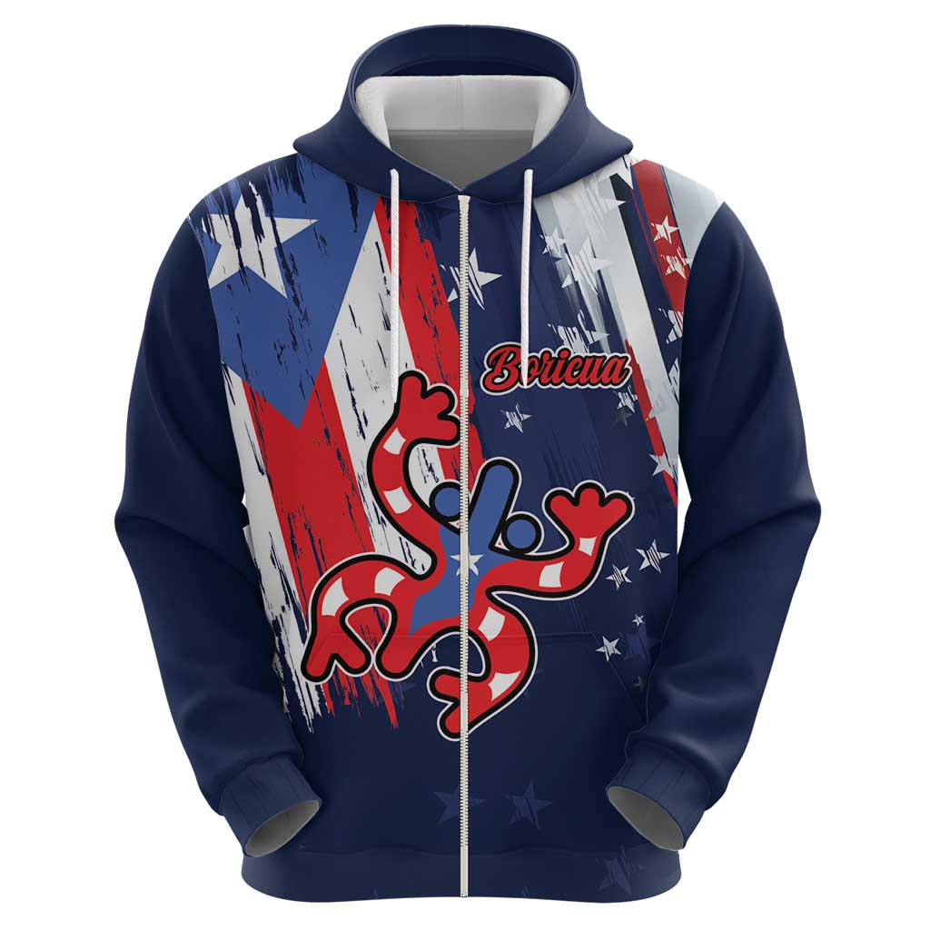 Personalized Puerto Rico American Hoodie Boricua Taino Frog LT9