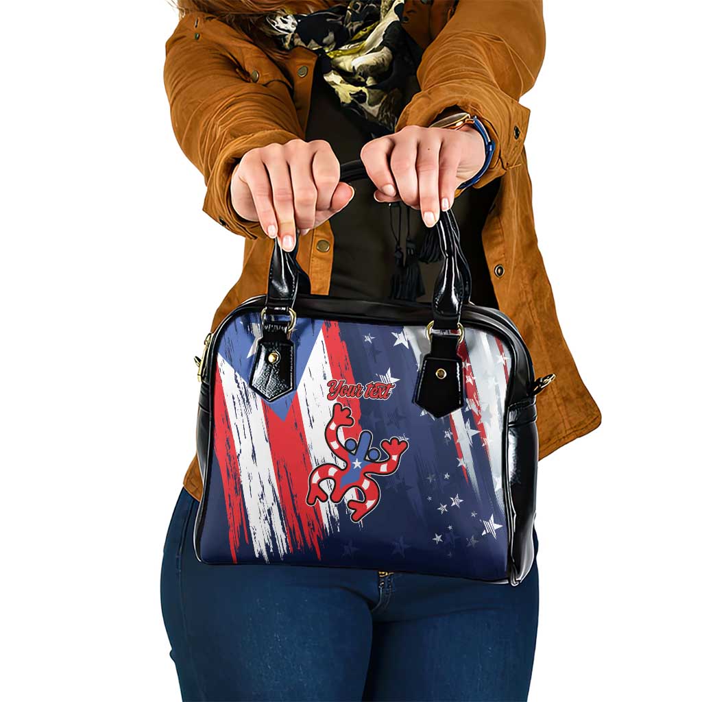 Personalized Puerto Rico American Shoulder Handbag Boricua Taino Frog LT9