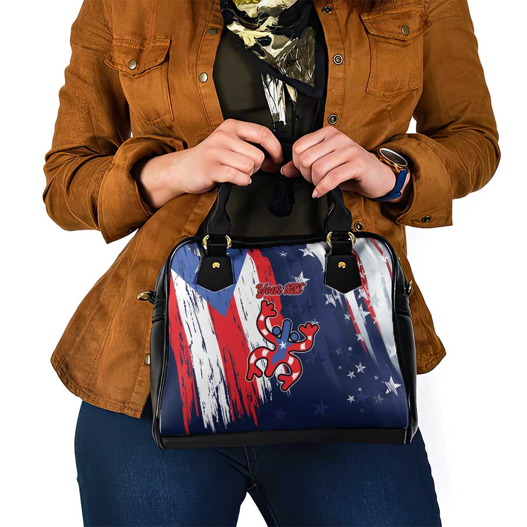 Personalized Puerto Rico American Shoulder Handbag Boricua Taino Frog LT9