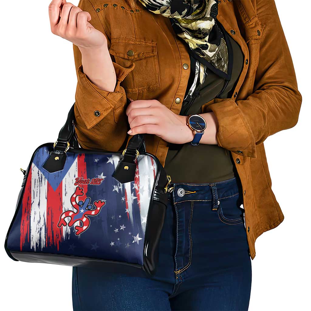 Personalized Puerto Rico American Shoulder Handbag Boricua Taino Frog LT9
