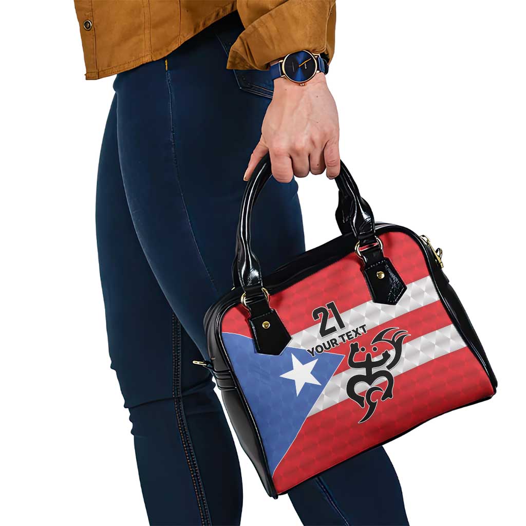 Puerto Rico Football Custom Shoulder Handbag Come On El Huracan Azul LT9