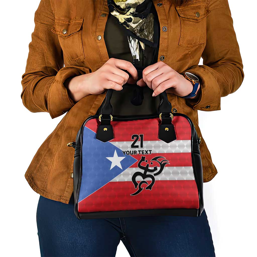 Puerto Rico Football Custom Shoulder Handbag Come On El Huracan Azul LT9