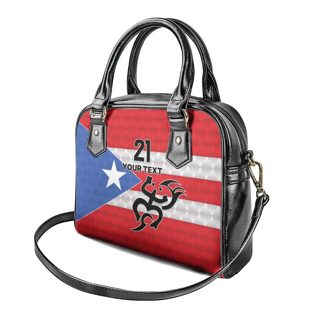 Puerto Rico Football Custom Shoulder Handbag Come On El Huracan Azul LT9