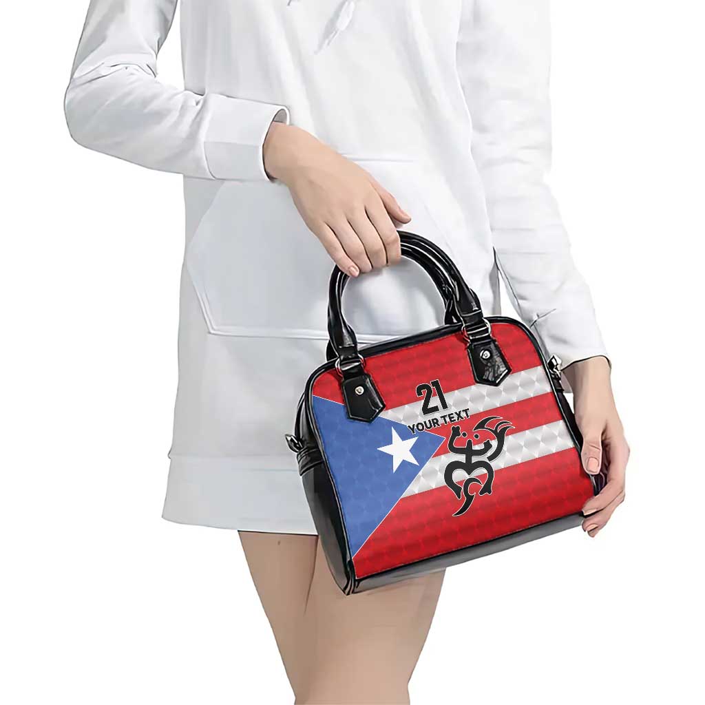 Puerto Rico Football Custom Shoulder Handbag Come On El Huracan Azul LT9