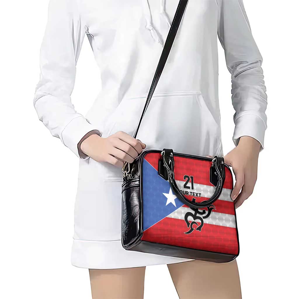 Puerto Rico Football Custom Shoulder Handbag Come On El Huracan Azul LT9