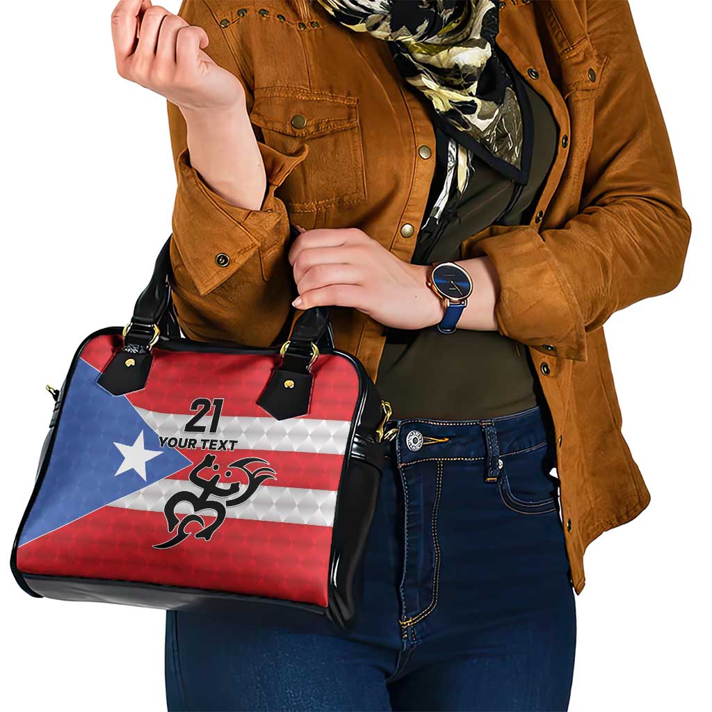 Puerto Rico Football Custom Shoulder Handbag Come On El Huracan Azul LT9