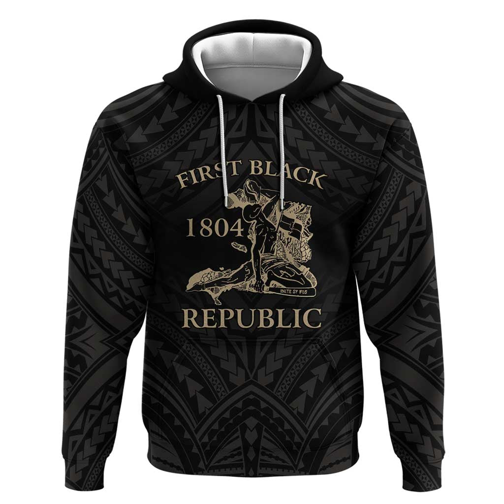 Personalized Haiti First Black Republic Hoodie Negre Marron With Map And Flag LT9