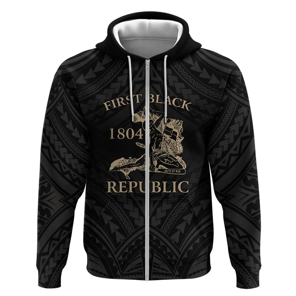 Personalized Haiti First Black Republic Hoodie Negre Marron With Map And Flag LT9