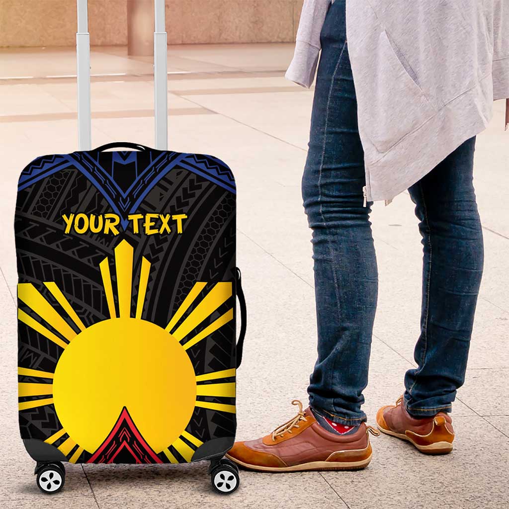 Personalized Philippines Luggage Cover Polynesian Tribal Tattoo with Filipino Flag Motif LT9