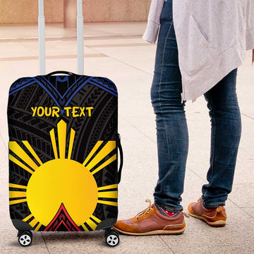 Personalized Philippines Luggage Cover Polynesian Tribal Tattoo with Filipino Flag Motif LT9