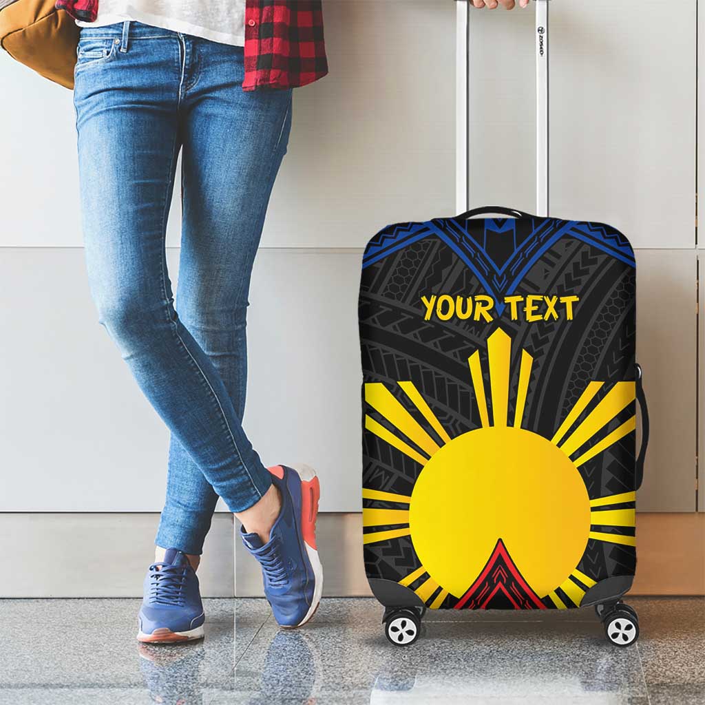 Personalized Philippines Luggage Cover Polynesian Tribal Tattoo with Filipino Flag Motif LT9