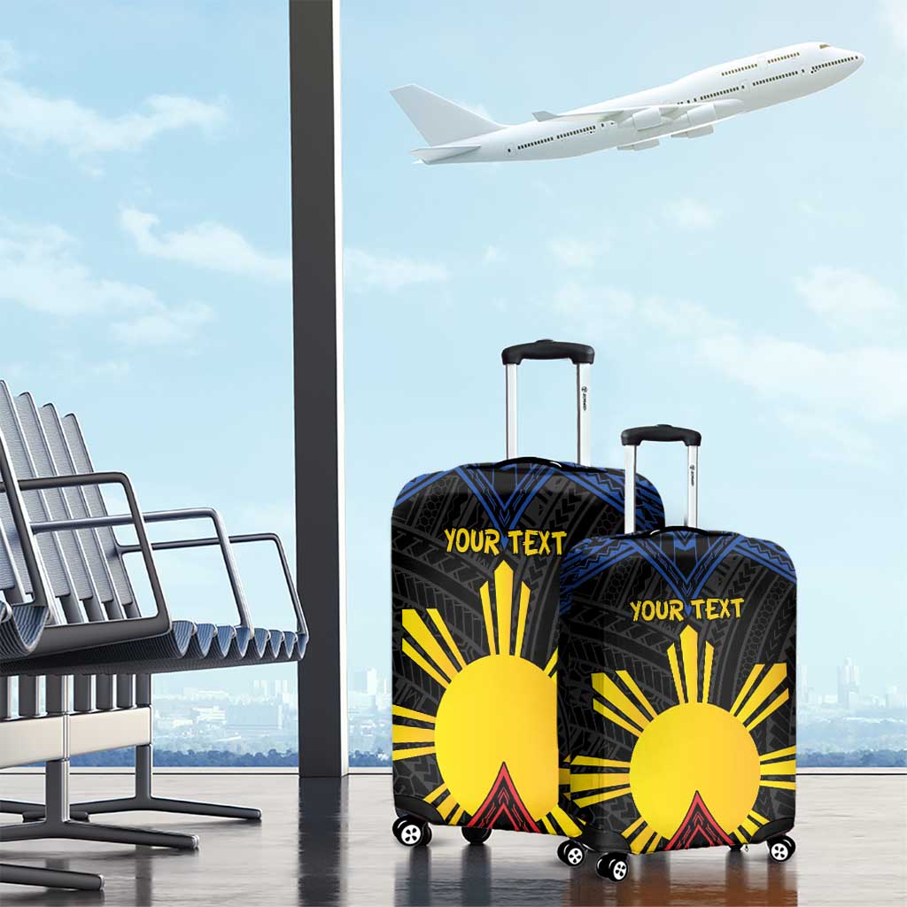Personalized Philippines Luggage Cover Polynesian Tribal Tattoo with Filipino Flag Motif LT9