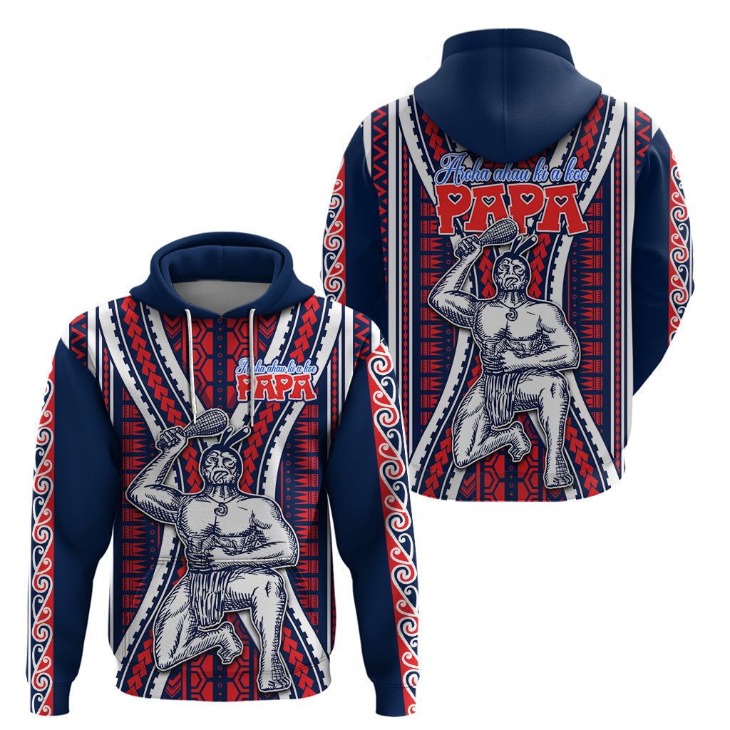 Aotearoa Father's Day Gift For Dad Hoodie Aroha Ahau Ki A Koe Papa - Maori Style Pattern LT9