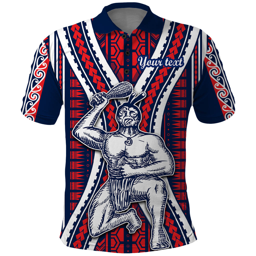 Personalised Aotearoa Father's Day Gift For Dad Polo Shirt Aroha Ahau Ki A Koe Papa - Maori Style Pattern LT9
