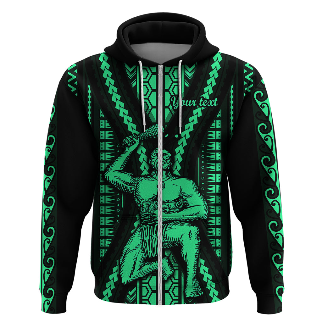 Custom Maori Fathers Day New Zealand Hoodie Aroha Ahau Ki A Koe Papa - Green LT9