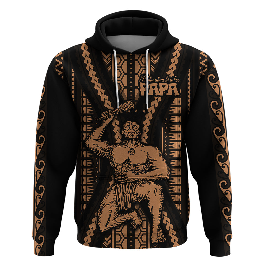 Maori Fathers Day New Zealand Hoodie Aroha Ahau Ki A Koe Papa - Nude LT9