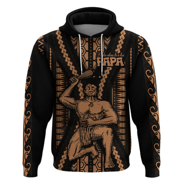 Maori Fathers Day New Zealand Hoodie Aroha Ahau Ki A Koe Papa - Nude LT9