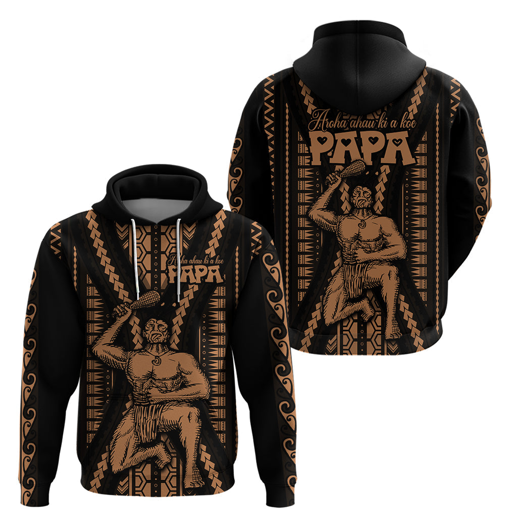 Maori Fathers Day New Zealand Hoodie Aroha Ahau Ki A Koe Papa - Nude LT9