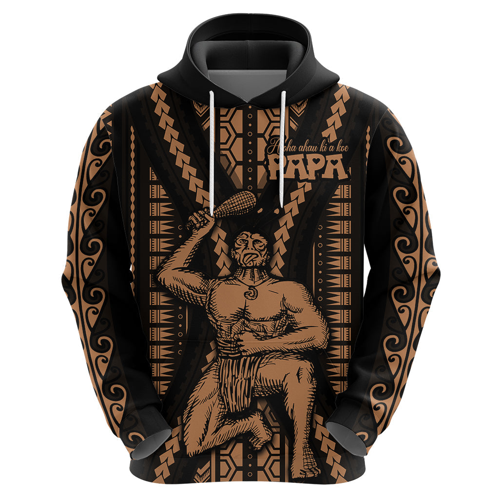 Maori Fathers Day New Zealand Hoodie Aroha Ahau Ki A Koe Papa - Nude LT9