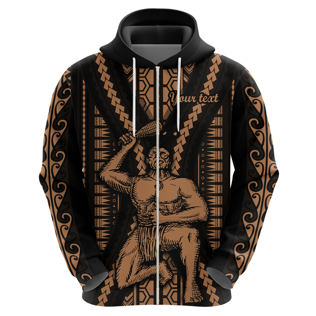 Custom Maori Fathers Day New Zealand Hoodie Aroha Ahau Ki A Koe Papa - Nude LT9