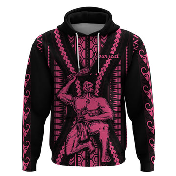 Custom Maori Fathers Day New Zealand Hoodie Aroha Ahau Ki A Koe Papa - Pink LT9