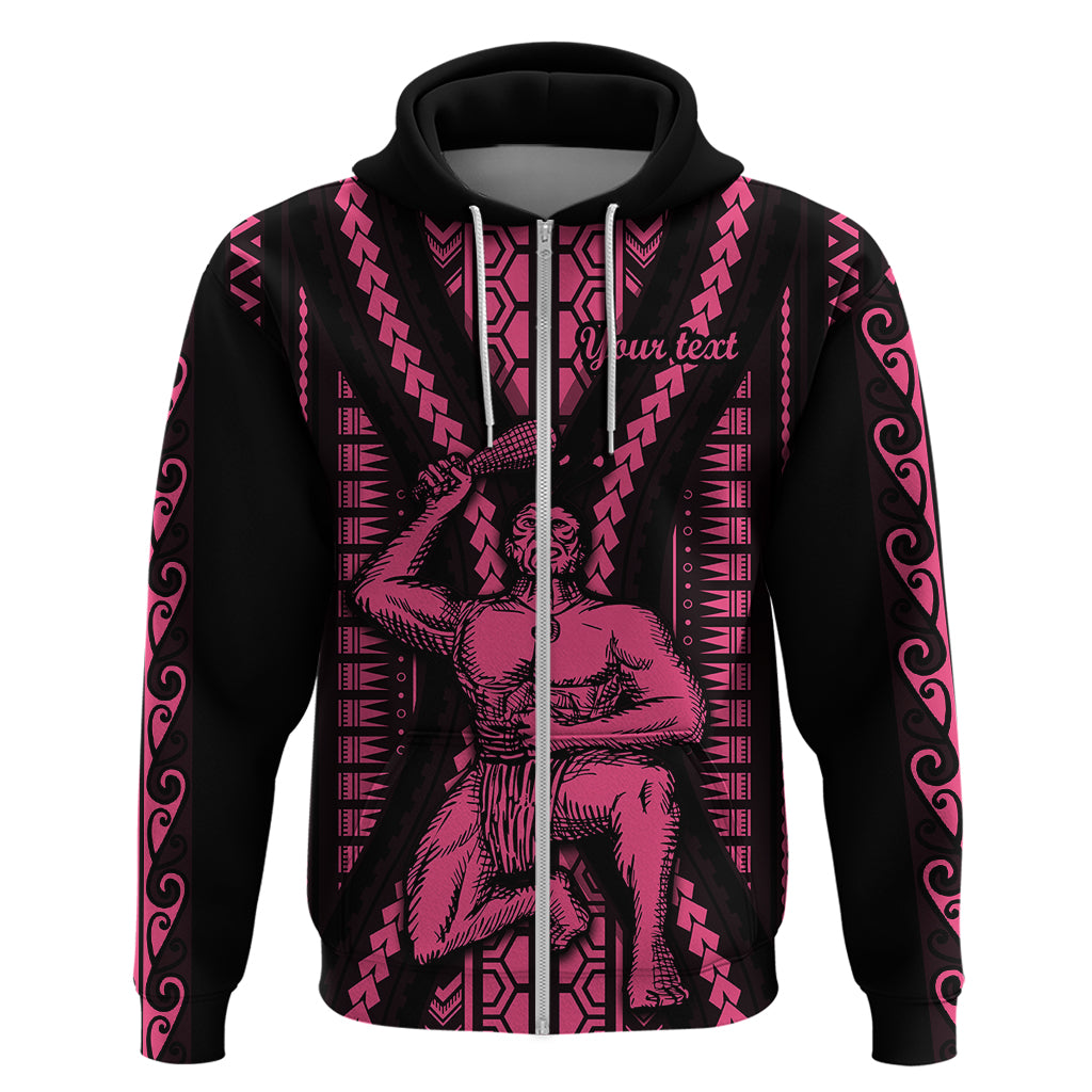 Custom Maori Fathers Day New Zealand Hoodie Aroha Ahau Ki A Koe Papa - Pink LT9