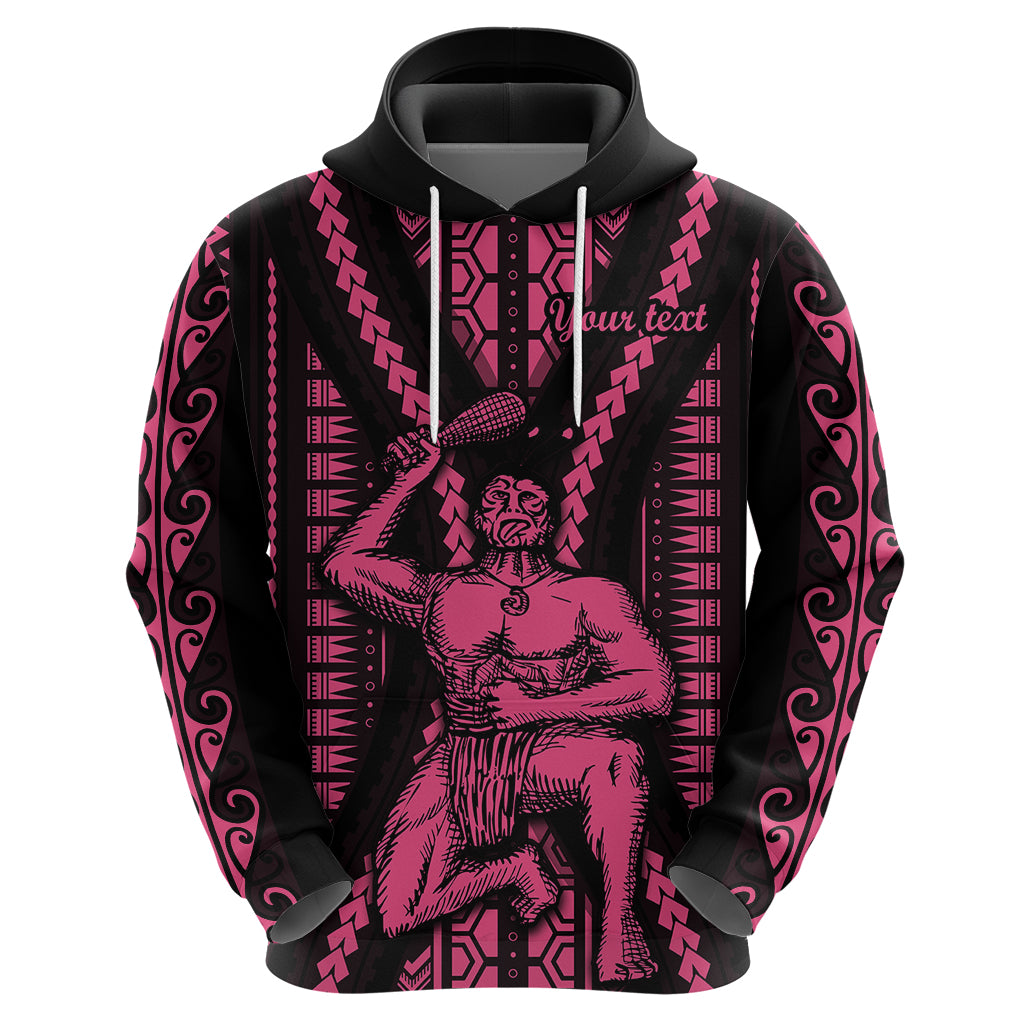 Custom Maori Fathers Day New Zealand Hoodie Aroha Ahau Ki A Koe Papa - Pink LT9
