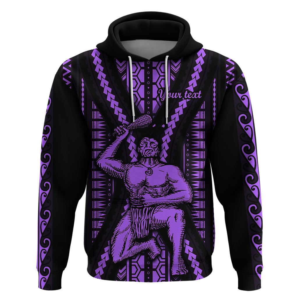 Custom Maori Fathers Day New Zealand Hoodie Aroha Ahau Ki A Koe Papa - Purple LT9