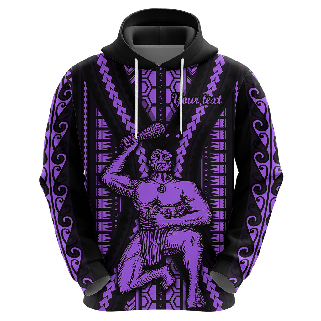 Custom Maori Fathers Day New Zealand Hoodie Aroha Ahau Ki A Koe Papa - Purple LT9