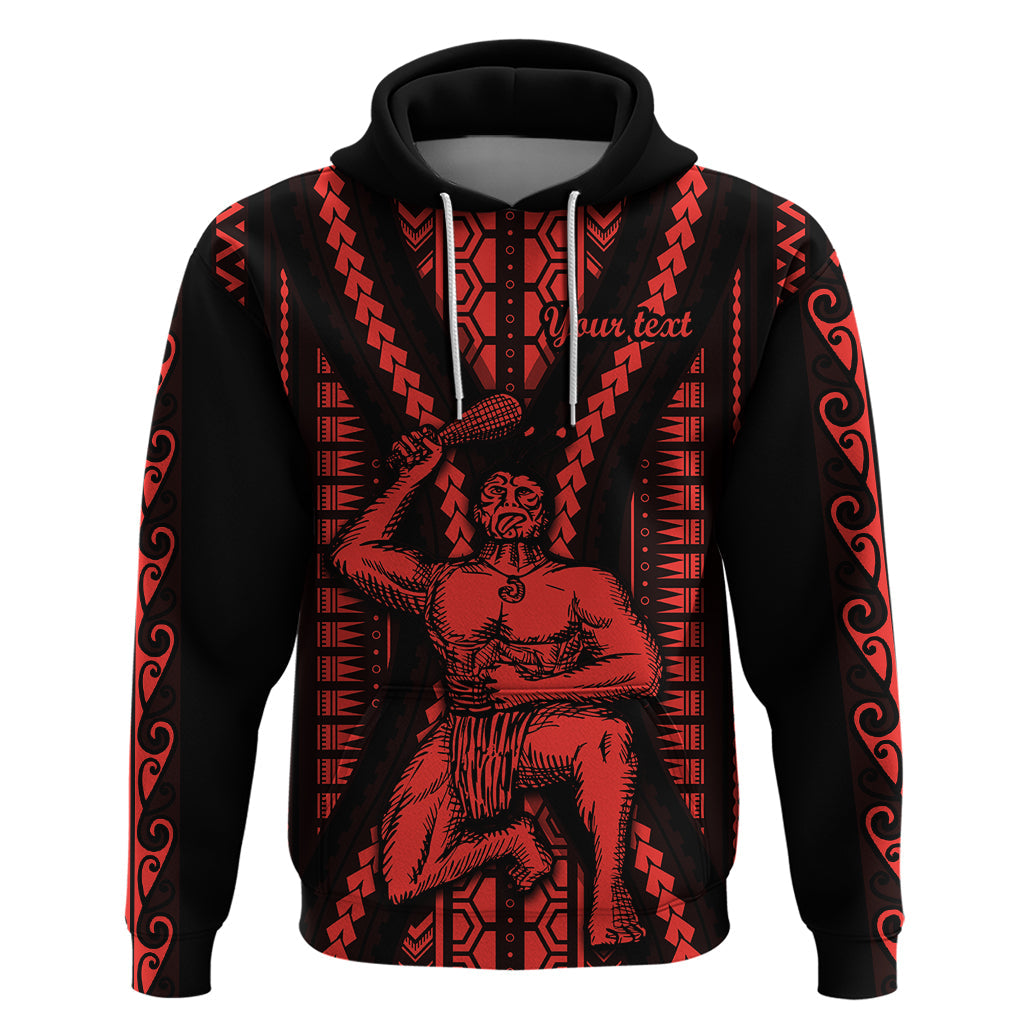 Custom Maori Fathers Day New Zealand Hoodie Aroha Ahau Ki A Koe Papa - Red LT9