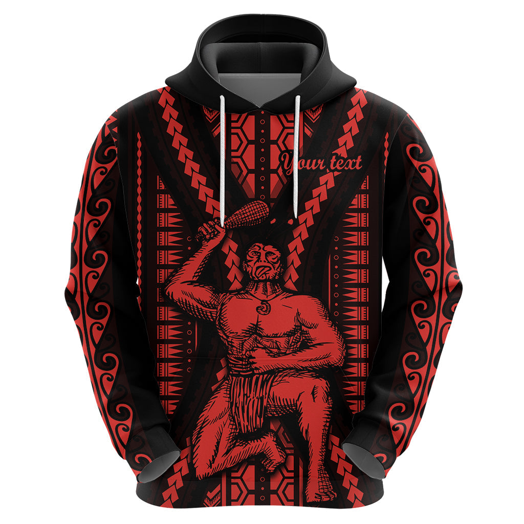 Custom Maori Fathers Day New Zealand Hoodie Aroha Ahau Ki A Koe Papa - Red LT9