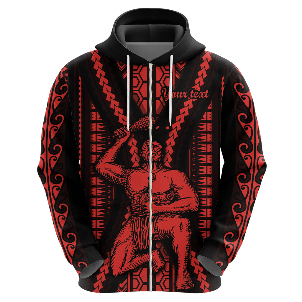 Custom Maori Fathers Day New Zealand Hoodie Aroha Ahau Ki A Koe Papa - Red LT9
