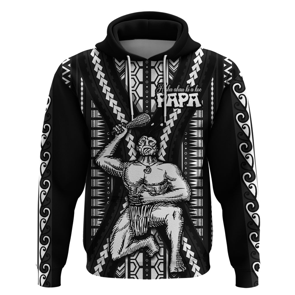 Maori Fathers Day New Zealand Hoodie Aroha Ahau Ki A Koe Papa - Black LT9